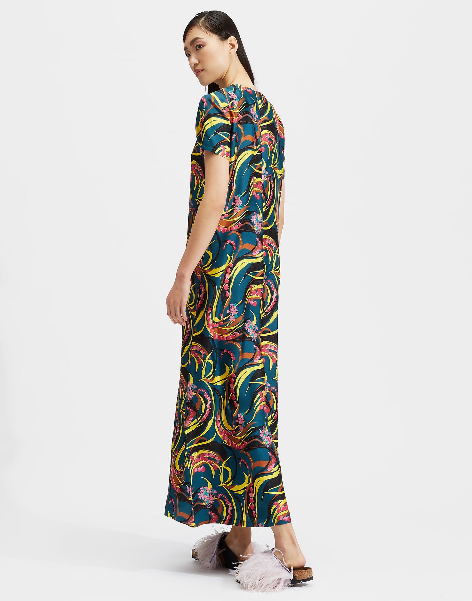 Swing Dress La DoubleJ: Windy Flowers Blu Swing Dress LaDoubleJ: Windy Flowers Blu DRE0001SIL001