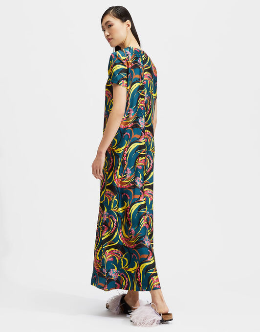 Swing Dress La DoubleJ: Windy Flowers Blu Swing Dress LaDoubleJ: Windy Flowers Blu DRE0001SIL001