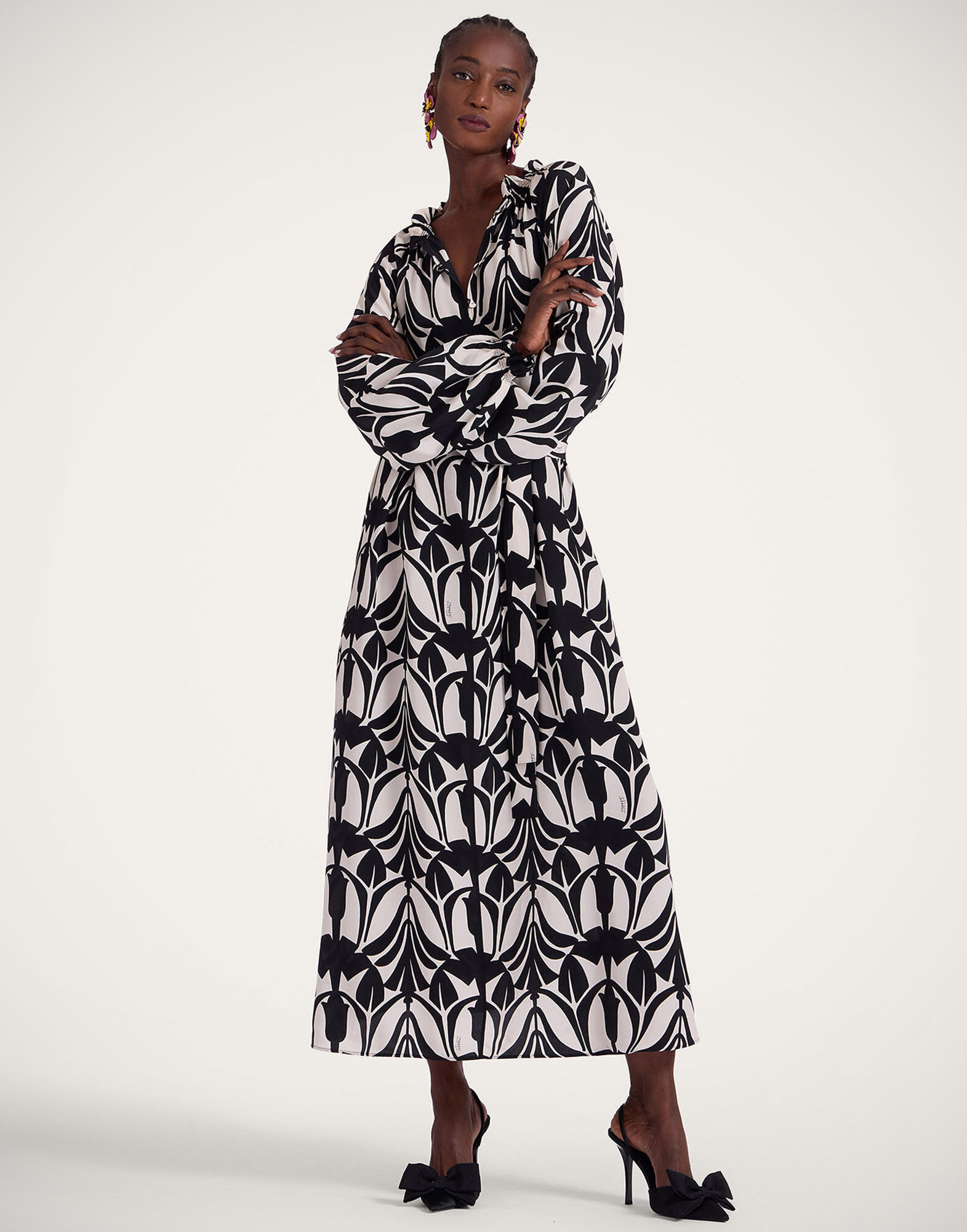 Cerere Shirt Dress La DoubleJ: Papyrus Black & White DRE0818CRE001