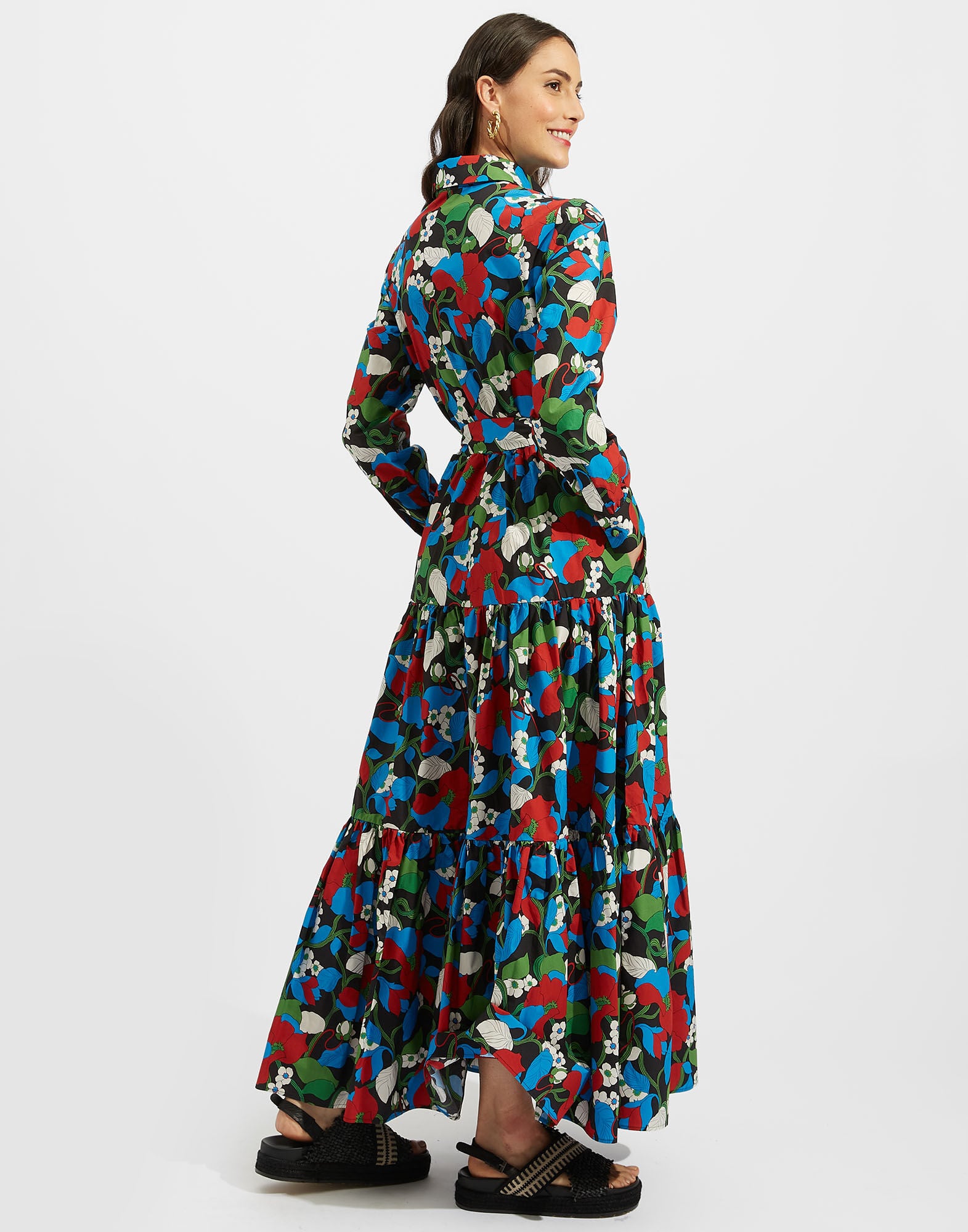 Bellini Dress La DoubleJ: Vines Black DRE0016COT001