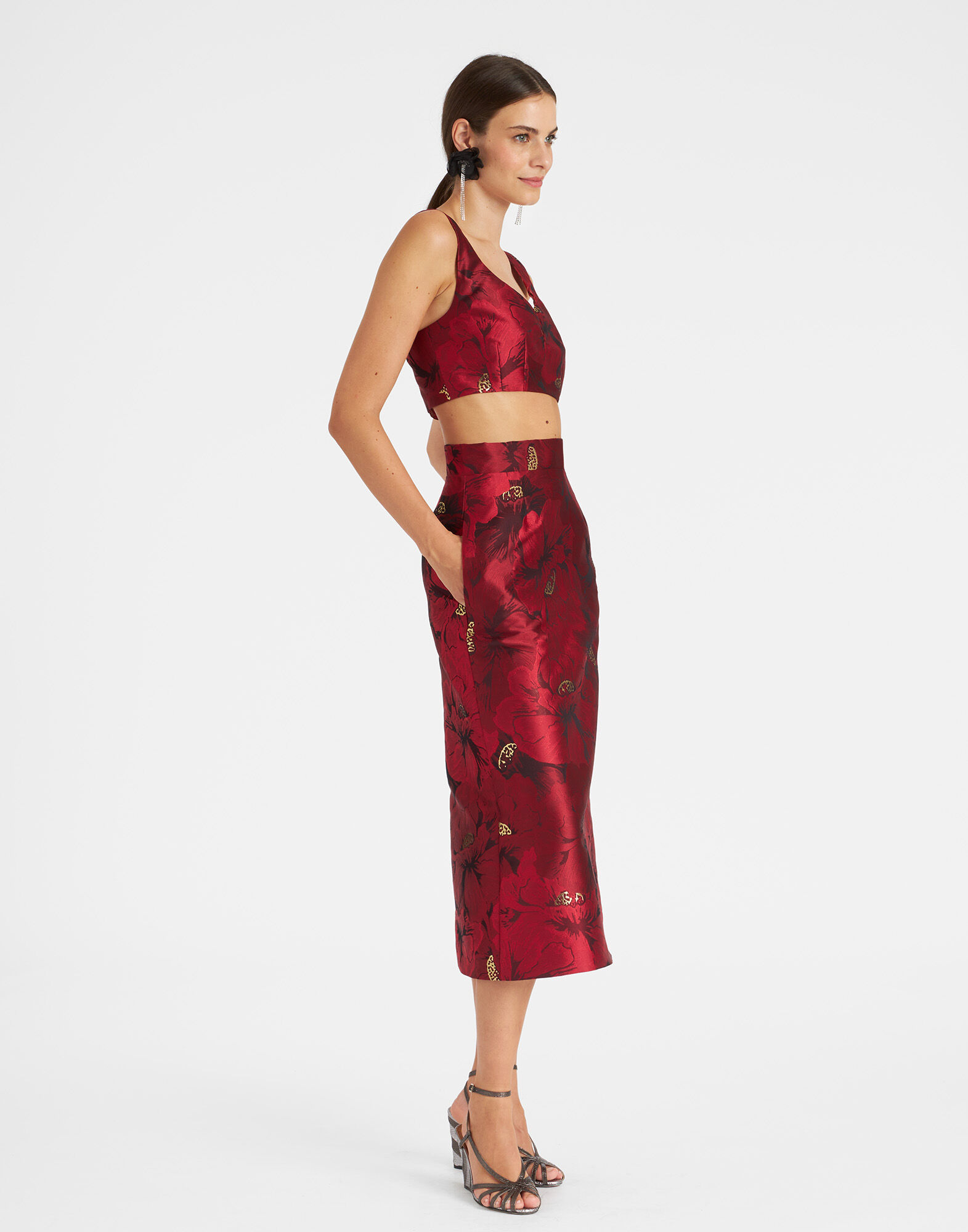 Baia Crop Top La DoubleJ: Ruby Red Baia Crop Top La DoubleJ: Ruby Red TOP0113JCQ062