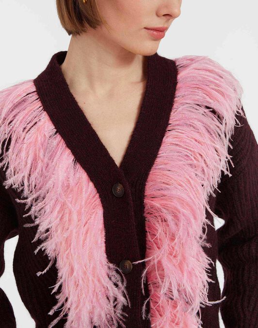 High Kick Cardigan La DoubleJ: Bordeaux High Kick Cardigan La DoubleJ: Bordeaux PUL0175KNI098