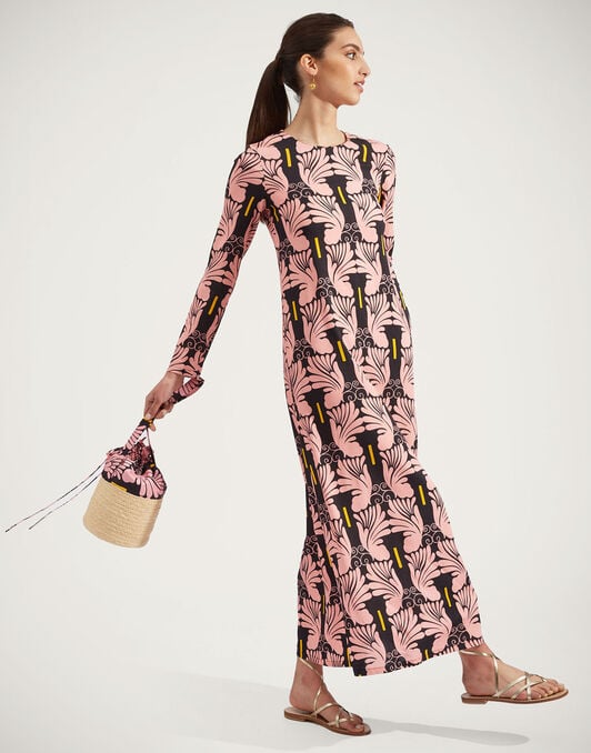 Long Sleeve Swing Dress La DoubleJ: Ali Rosa Long Sleeve Swing Dress La DoubleJ: Ali Rosa DRE0184VIS001