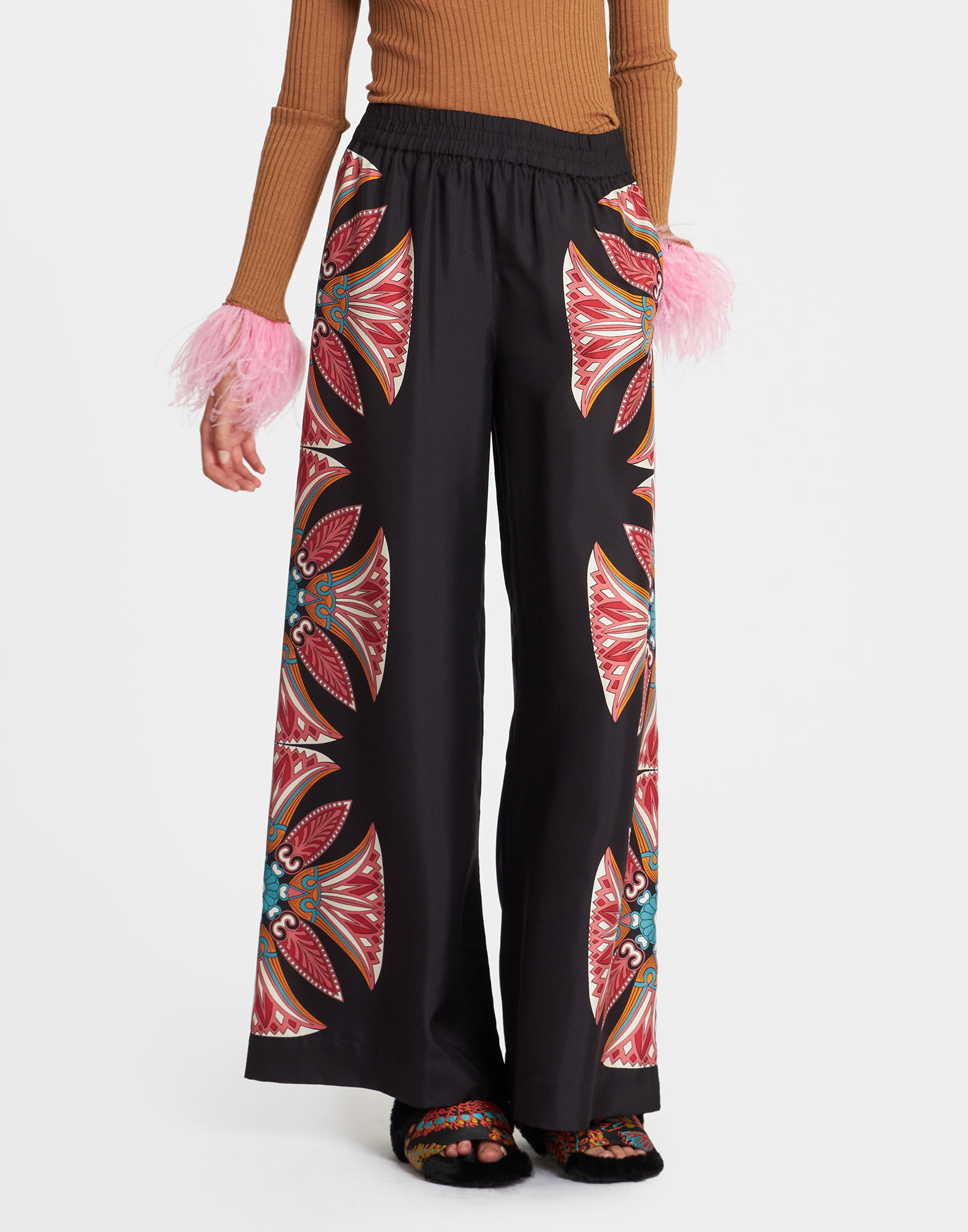 Palazzo Pants La DoubleJ: Lotus Placée Pink TRO0026SIL006