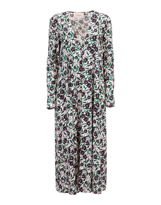V Trapezio Dress La DoubleJ: Scrambled V Trapezio Dress LaDoubleJ: Scrambled DRE0127VIS001