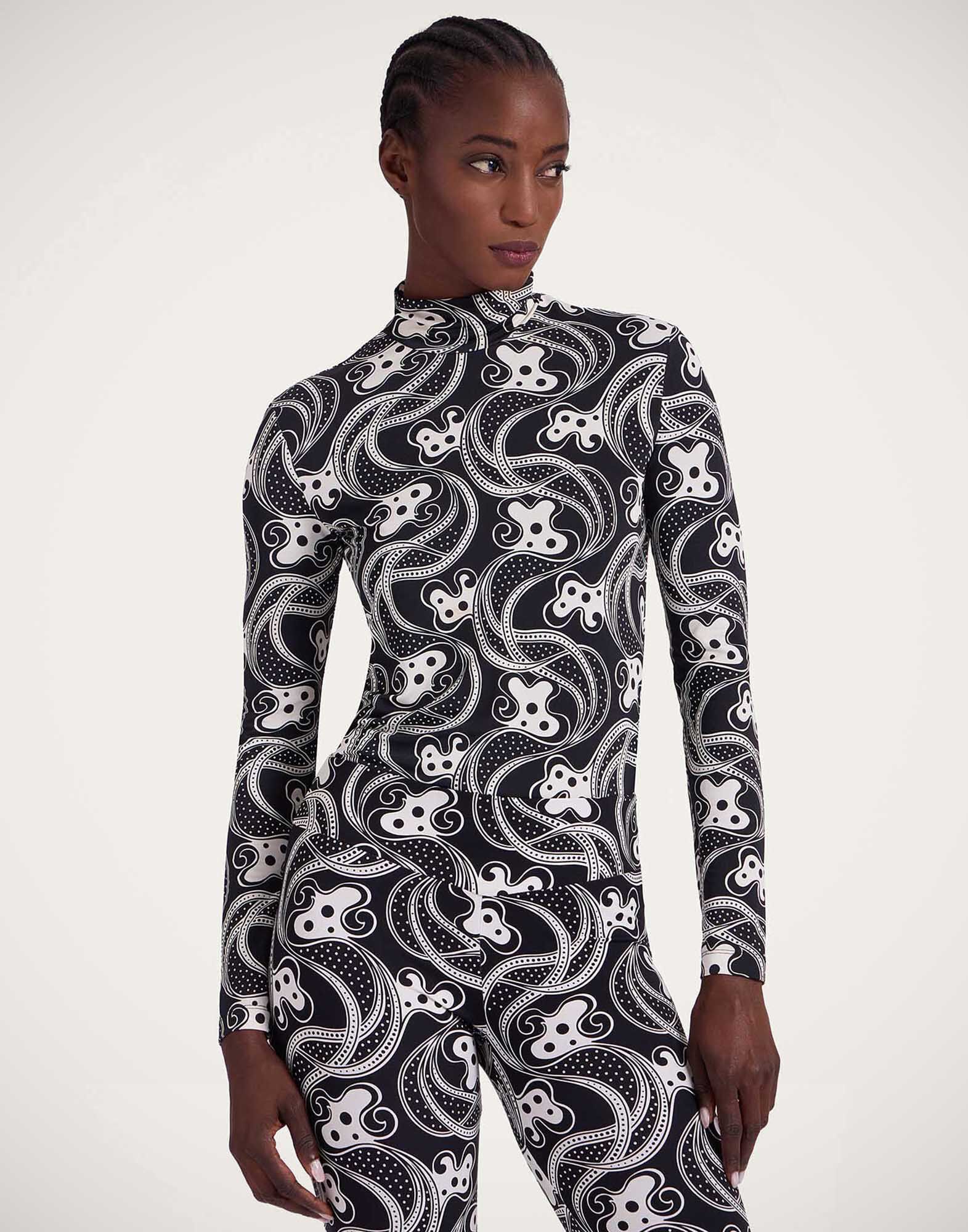 Turtleneck La DoubleJ: Aperol Black & White TOP0146JER005