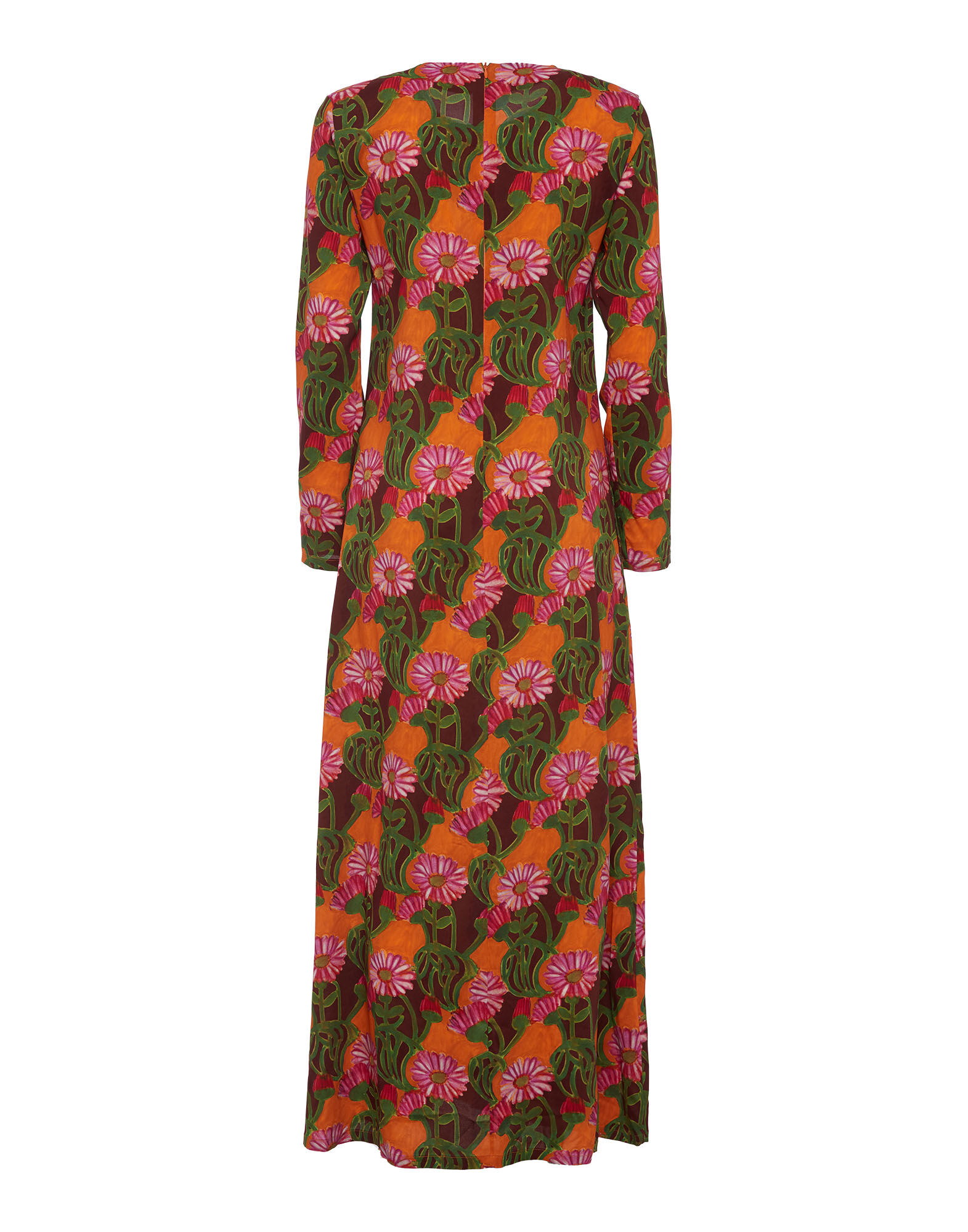Long Sleeve Swing Dress La DoubleJ: Orange Gerber Long Sleeve Swing Dress La DoubleJ: Orange Gerber DRE0184VIS001