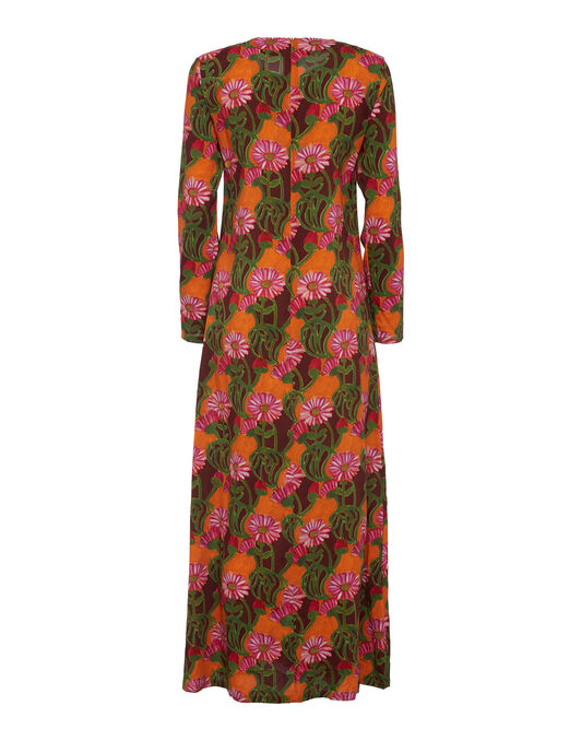 Long Sleeve Swing Dress La DoubleJ: Orange Gerber Long Sleeve Swing Dress La DoubleJ: Orange Gerber DRE0184VIS001