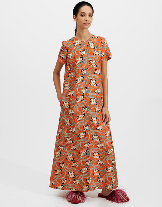 Swing Dress La DoubleJ: Aperol Swing Dress La DoubleJ: Aperol DRE0001SIL001