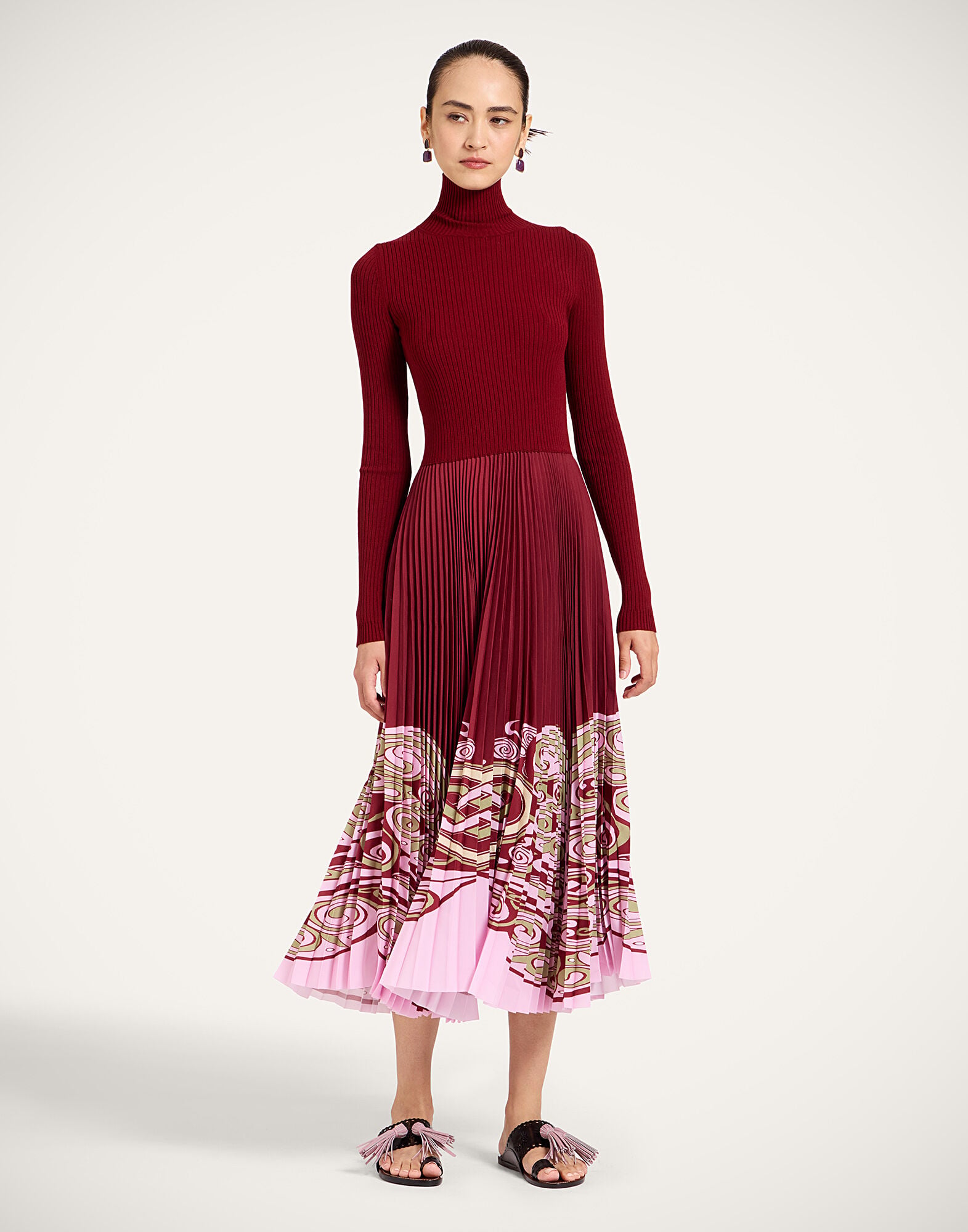 Moondance Knit Dress La DoubleJ: Kells Placée Burgundy Moondance Knit Dress La DoubleJ: Kells Placée Burgundy DRE1017KNI192