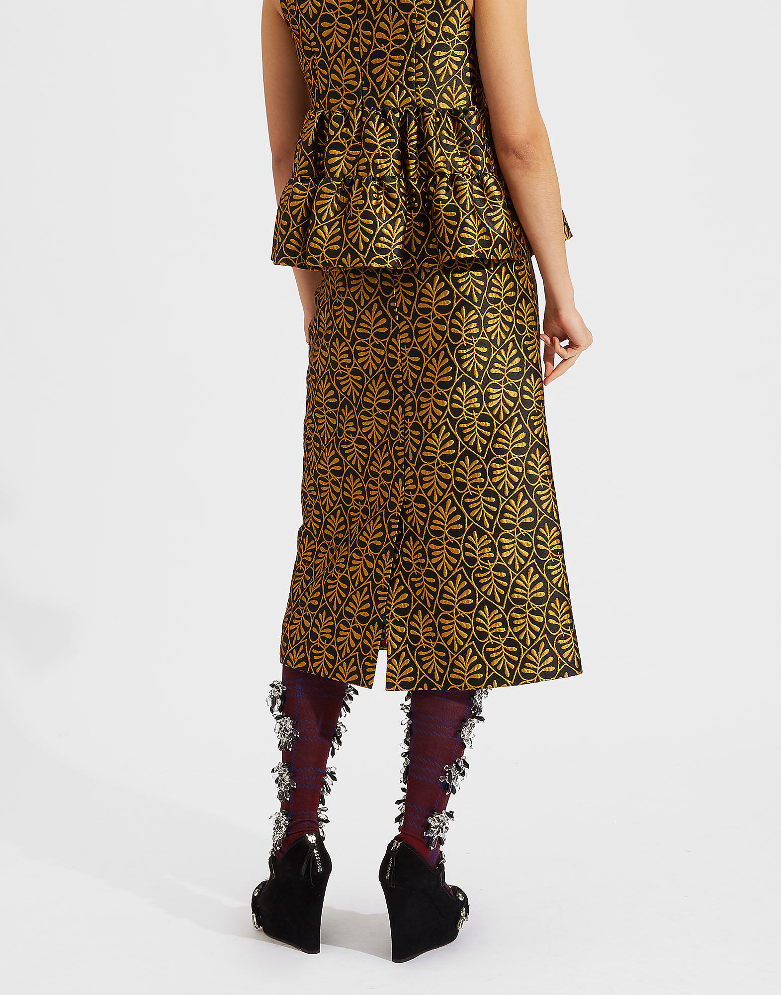 Pencil Skirt La DoubleJ: Foglie Pencil Skirt LaDoubleJ: Foglie fw18_look_12