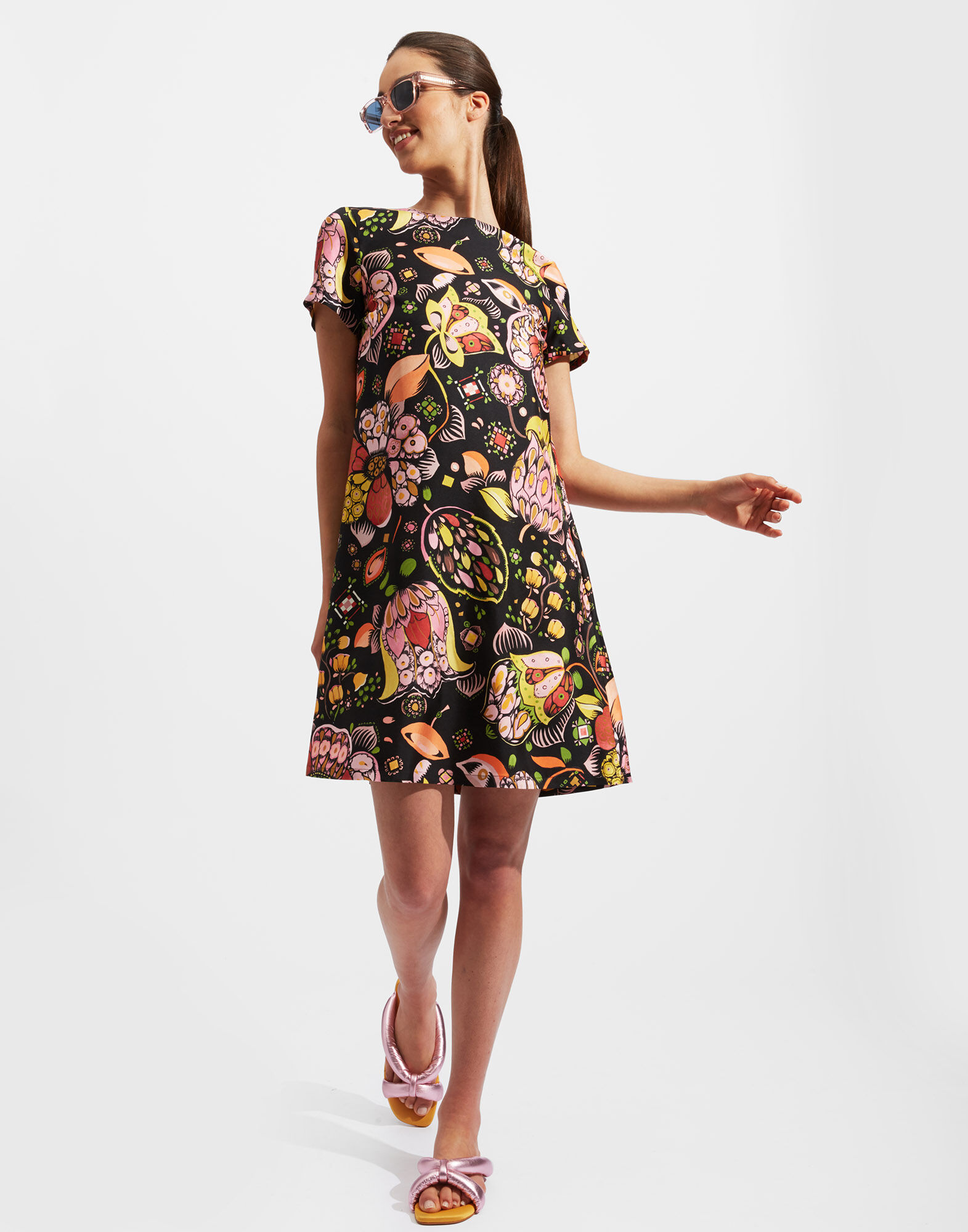 Mini Swing Dress La DoubleJ: Eden Mini Swing Dress La DoubleJ: Eden DRE0963SIL006