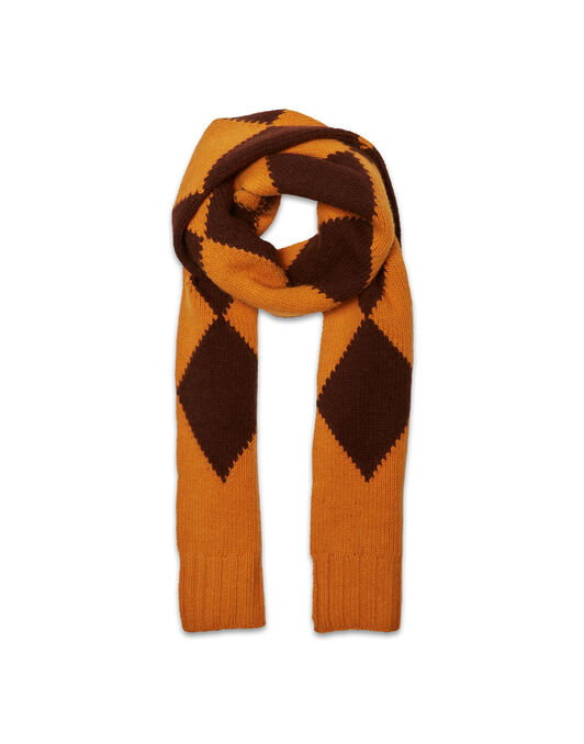 Argyle Scarf La DoubleJ: Yellow / Brown Argyle Scarf La DoubleJ: Yellow / Brown SCA0029KNI064
