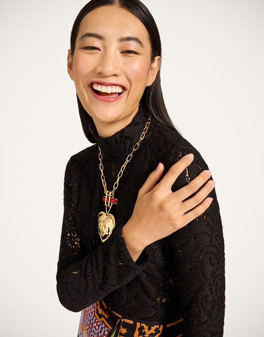 Lacey Turtleneck La DoubleJ: Solid Black Lacey Turtleneck La DoubleJ: Solid Black TOP0171LAC003