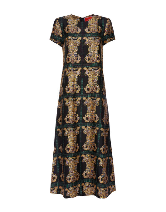 Swing Dress La DoubleJ: Tiger Tiles Black Swing Dress La DoubleJ: Tiger Tiles Black DRE0001SIL001