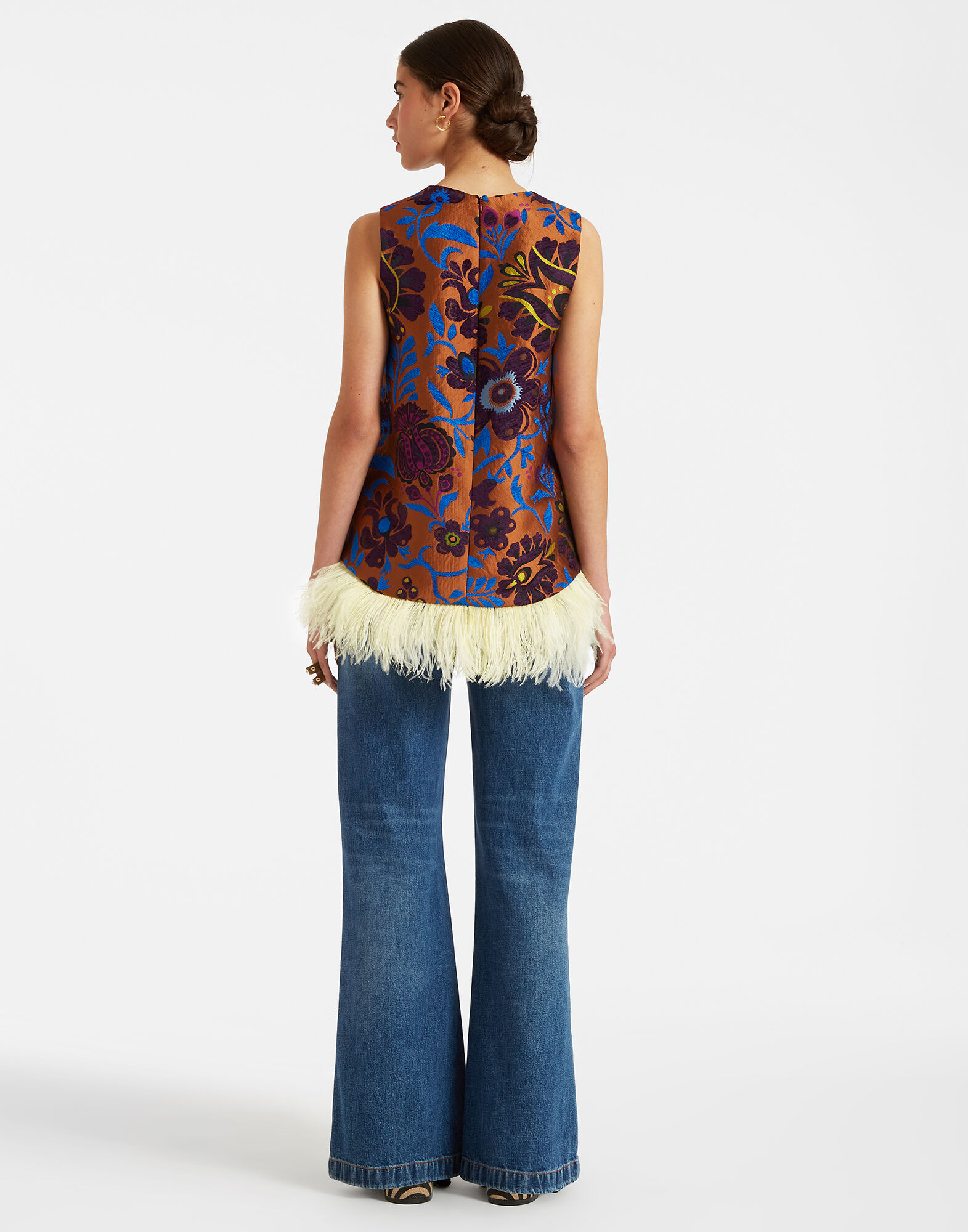La Scala Top (With Feathers) La DoubleJ: Jacquard Selva La Scala Top (With Feathers) LaDoubleJ: Jacquard Selva TOP0140JCQ088