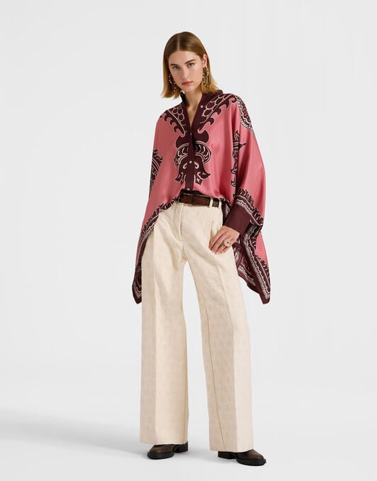 Foulard Shirt La DoubleJ: Oltrarno Placée Pink SHI0167LAC008