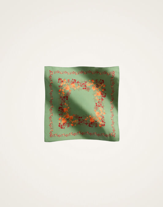 Foulard 45 La DoubleJ: Woodland Placée Camouflage SCA0065SIL001