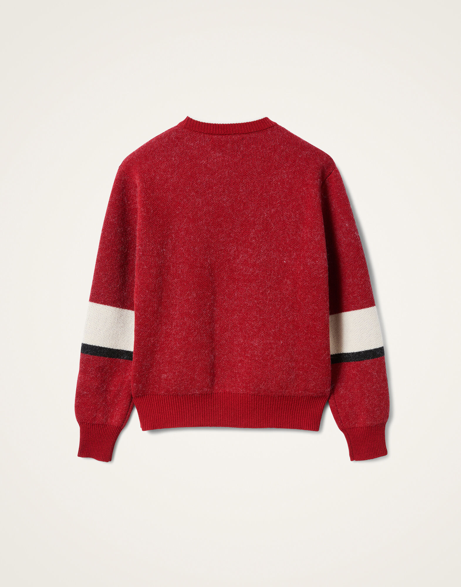 Joy Sweater La DoubleJ: Color Block Red & Lilac Joy Sweater La DoubleJ: Color Block Red & Lilac PUL0248KNI156