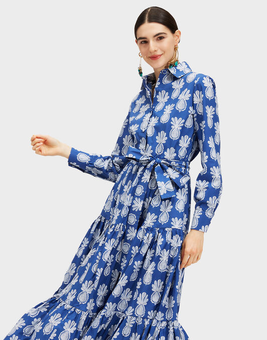 Bellini Dress LaDoubleJ: Pineapple Blu DRE0016COT001