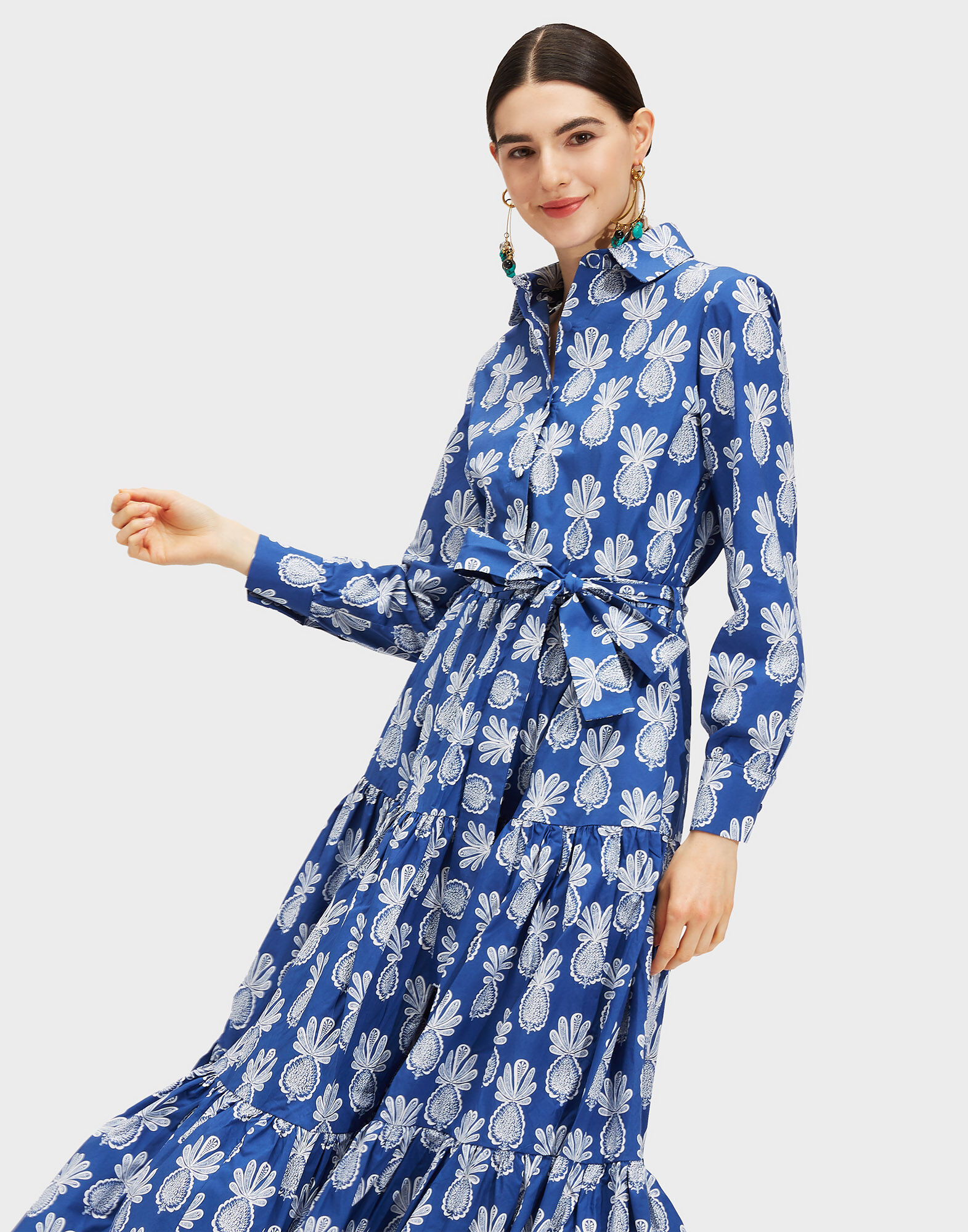 Bellini Dress LaDoubleJ: Pineapple Blu DRE0016COT001
