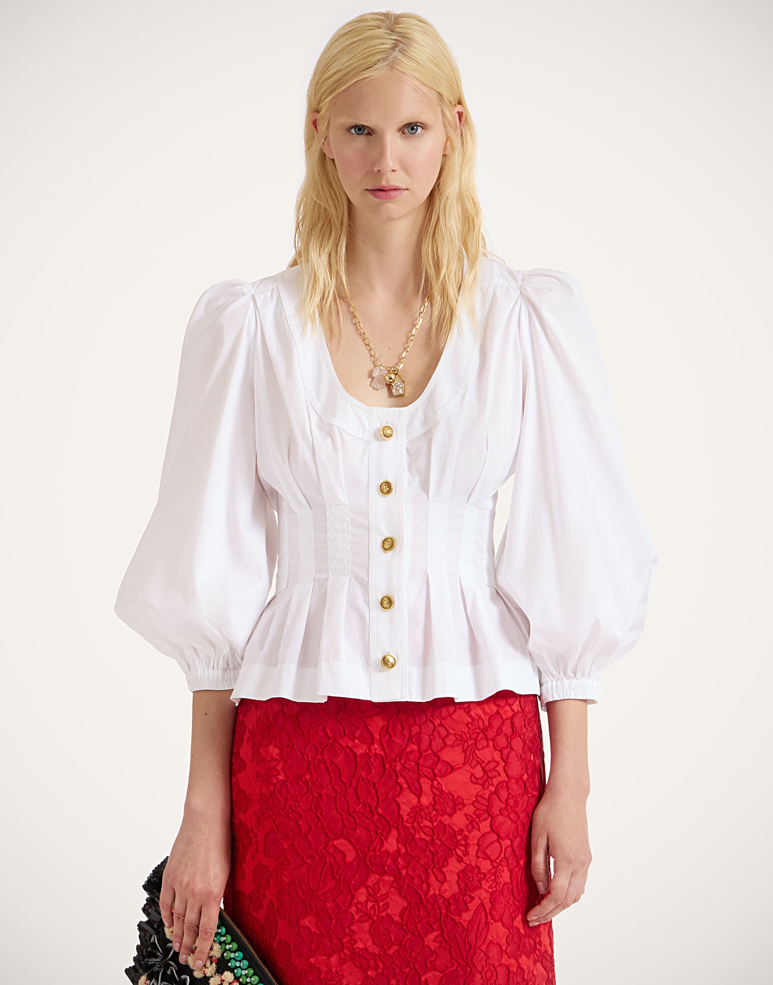 Primrose Shirt La DoubleJ: Solid White Primrose Shirt La DoubleJ: Solid White SHI0122COT064