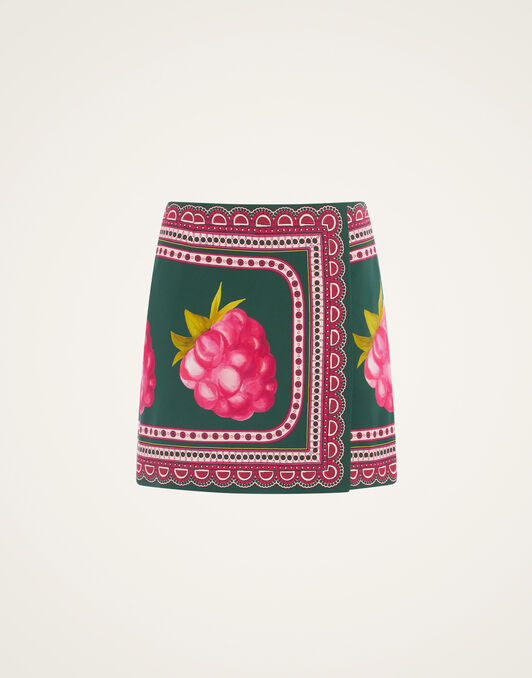 Foulard Mini Skirt La DoubleJ: Lampone Placée Emerald SKI0185SAB001