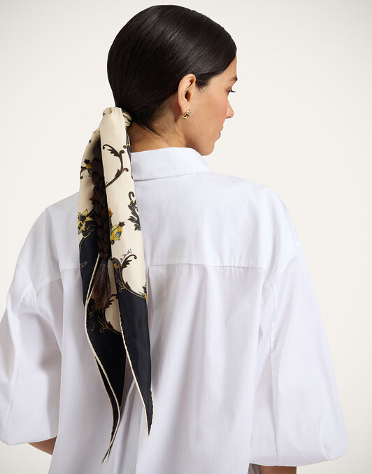 Diamond Scarf La DoubleJ: Buttercup Placée Black Diamond Scarf La DoubleJ: Buttercup Placée Black SCA0105SIL006