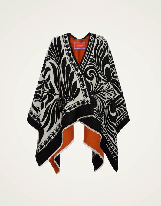 Poncho La DoubleJ: Mix Tiles Black Poncho La DoubleJ: Mix Tiles Black SCA0048WOL015
