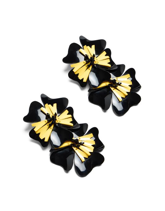 Flora Earrings La DoubleJ: Solid Black Flora Earrings La DoubleJ: Solid Black EAR0047POL013