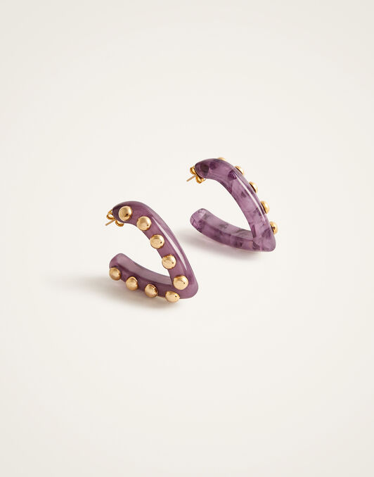 Dew Earrings Mini La DoubleJ: Solid Pink Dew Earrings Mini La DoubleJ: Solid Pink EAR0055POL004