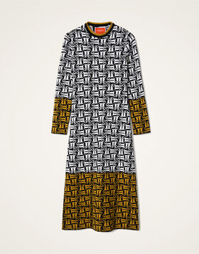 Knit Swing Dress La DoubleJ: Black & White DRE1019KNI191