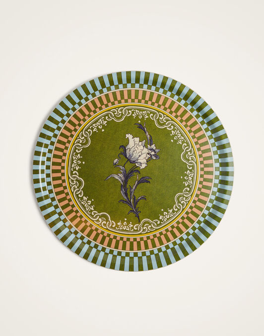 Large Round Printed Tray La DoubleJ: Nymph Bloom Fiesole Green Large Round Printed Tray La DoubleJ: Nymph Bloom Fiesole Green TRA0006WOD001