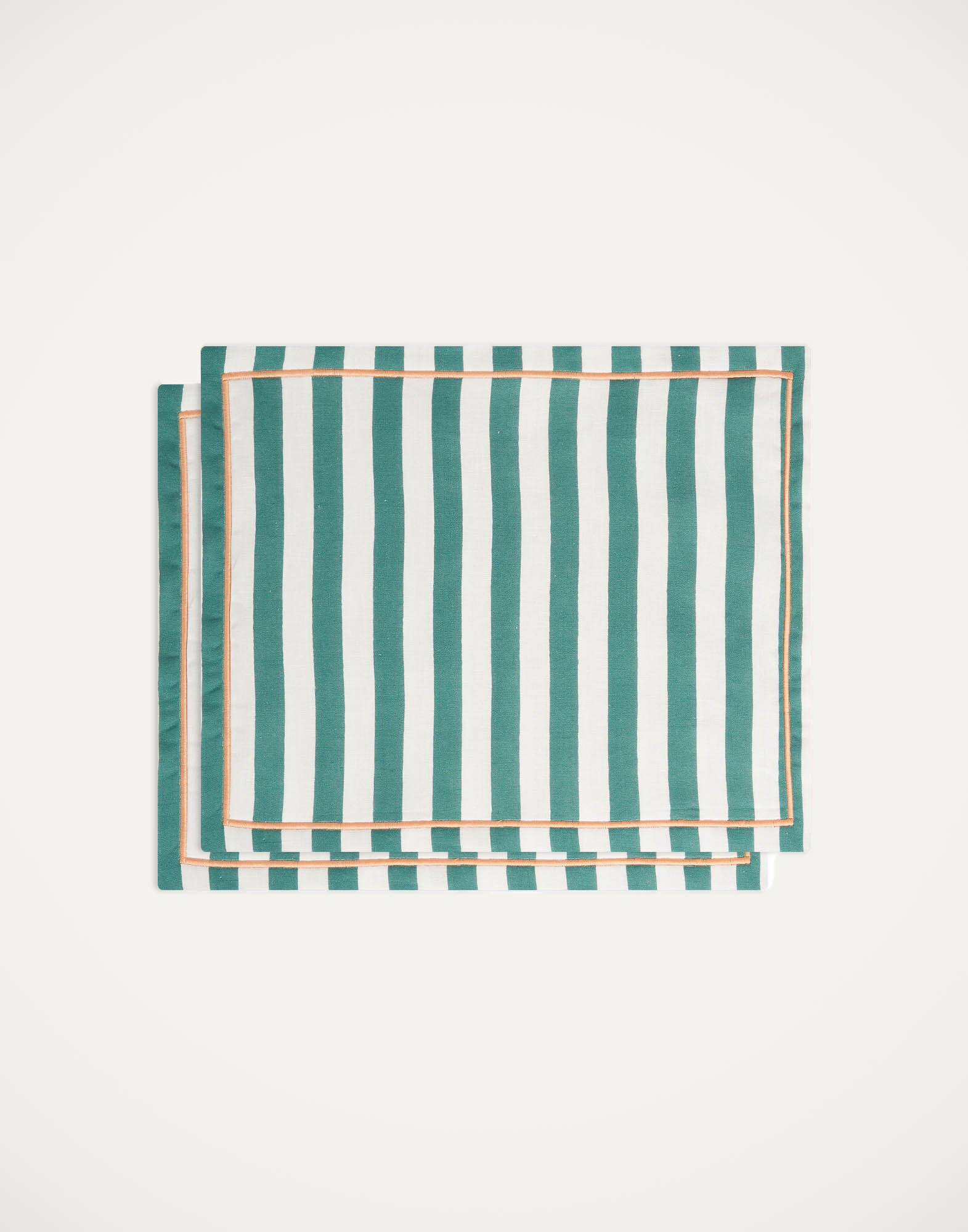 Placemat Set Of 2 La DoubleJ: Riviera Green Placemat Set Of 2 La DoubleJ: Riviera Green PMT0006LIN001