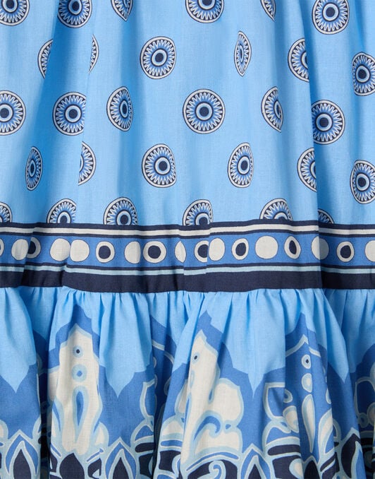 Mini Big Skirt La DoubleJ: Cocoon Placée Blue Mini Big Skirt La DoubleJ: Cocoon Placée Blue SKI0206COT098