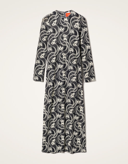 Long Sleeve Swing Dress La DoubleJ: Aperol Black & White Long Sleeve Swing Dress La DoubleJ: Aperol Black & White DRE0831JER027