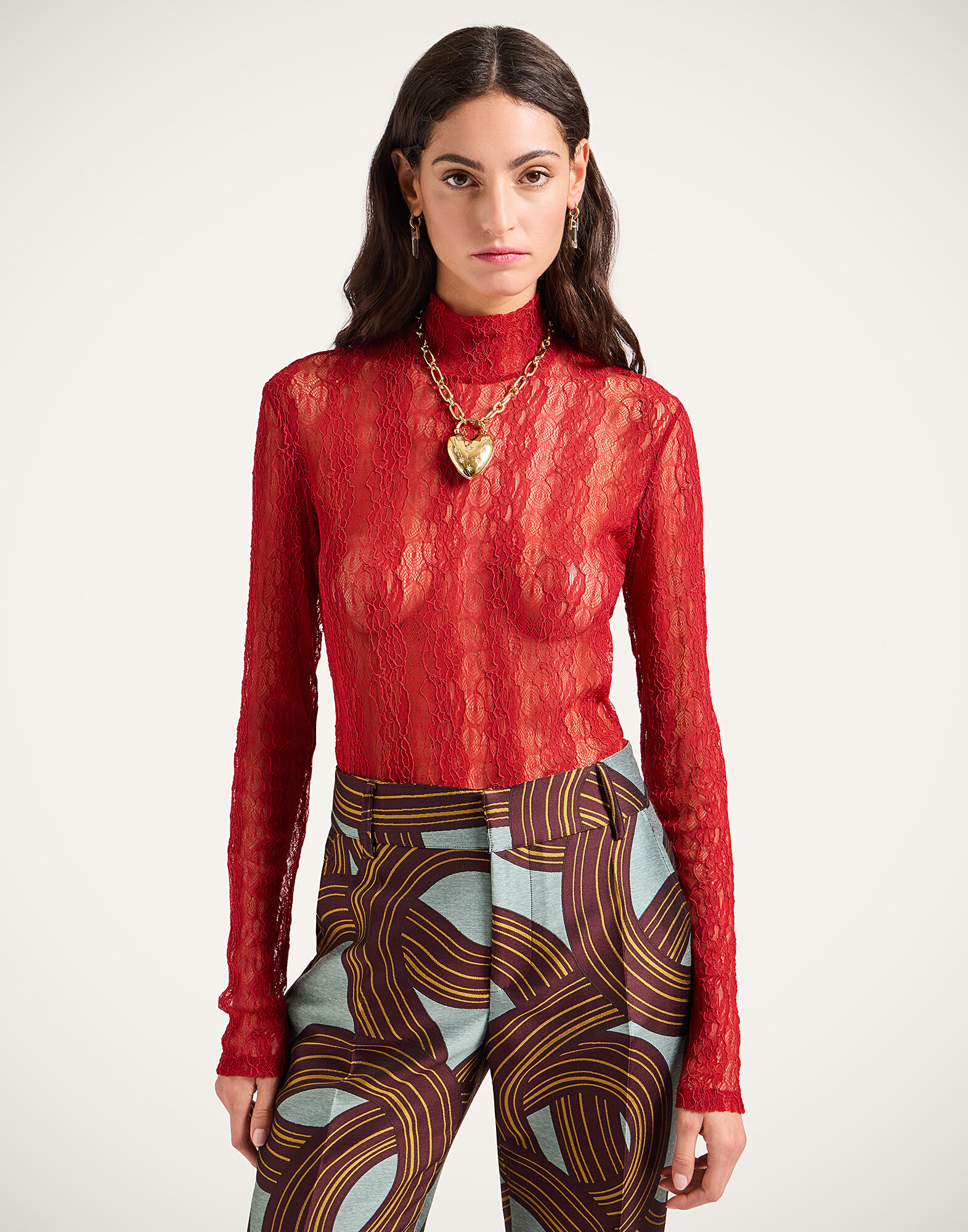 Lacey Turtleneck La DoubleJ: Solid Brick Red Lacey Turtleneck La DoubleJ: Solid Brick Red TOP0180LAC007