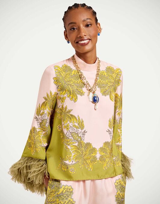 Make An Exit Top La DoubleJ: Swathe Placée Pink Make An Exit Top La DoubleJ: Swathe Placée Pink TOP0141SIL026