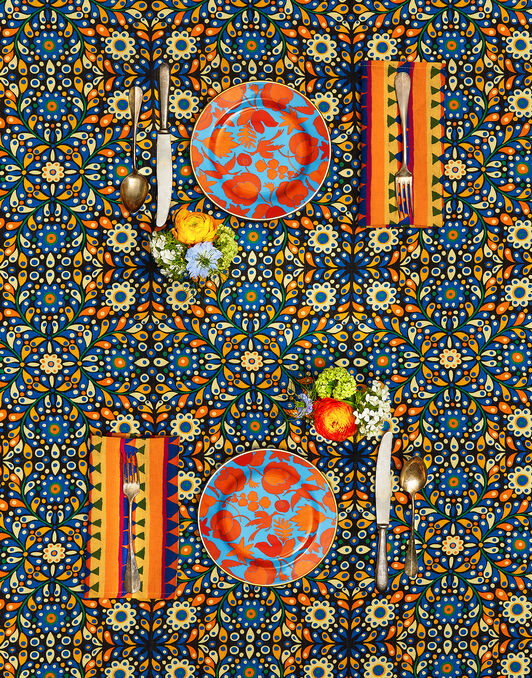 Medium Tablecloth (180x280) La DoubleJ: Confetti Blu Medium Tablecloth (180x280) La DoubleJ: Confetti Blu TBC0002LIN001