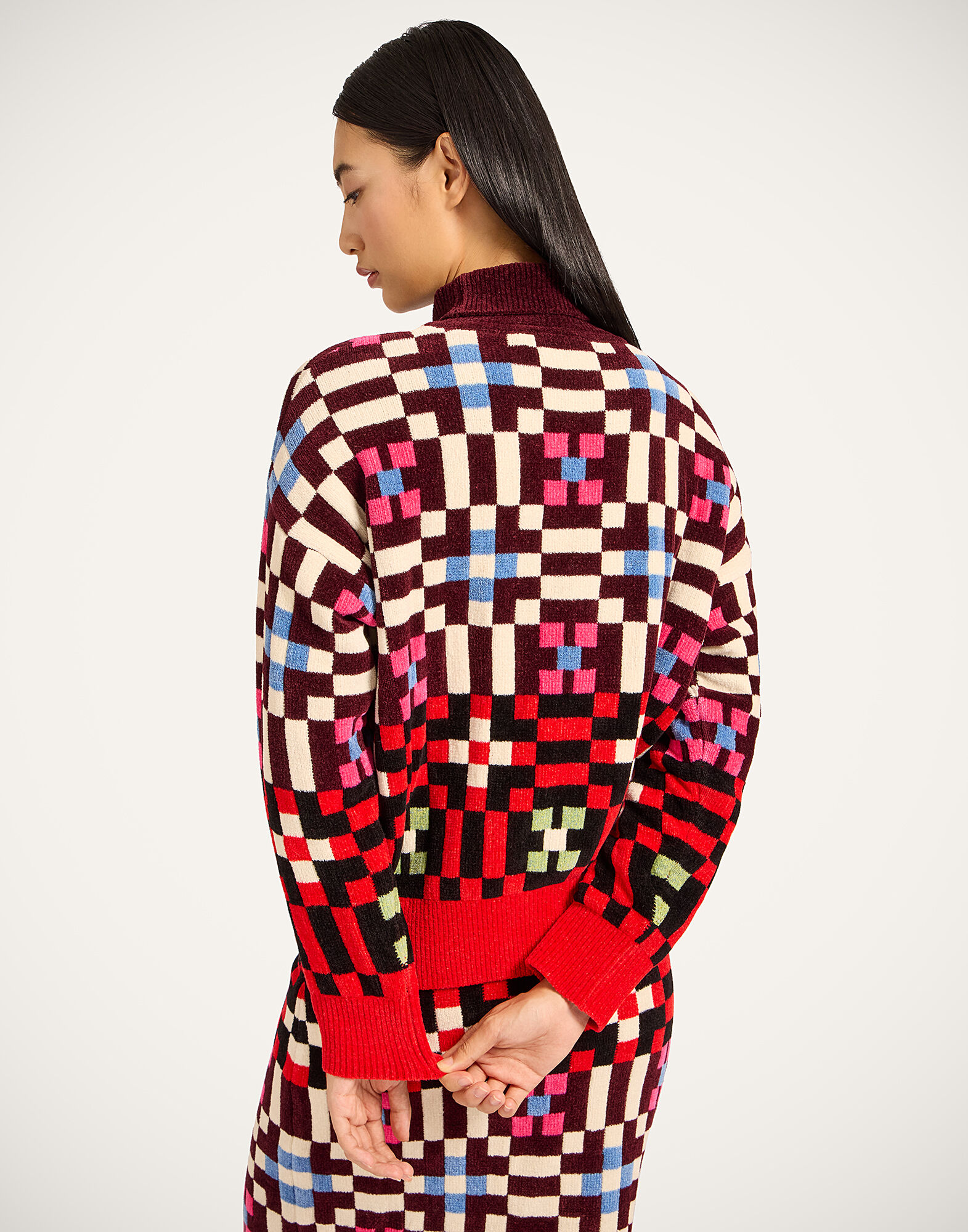 Byte Turtleneck La DoubleJ: Multicolor Pink & Blue Byte Turtleneck La DoubleJ: Multicolor Pink & Blue PUL0309KNI173