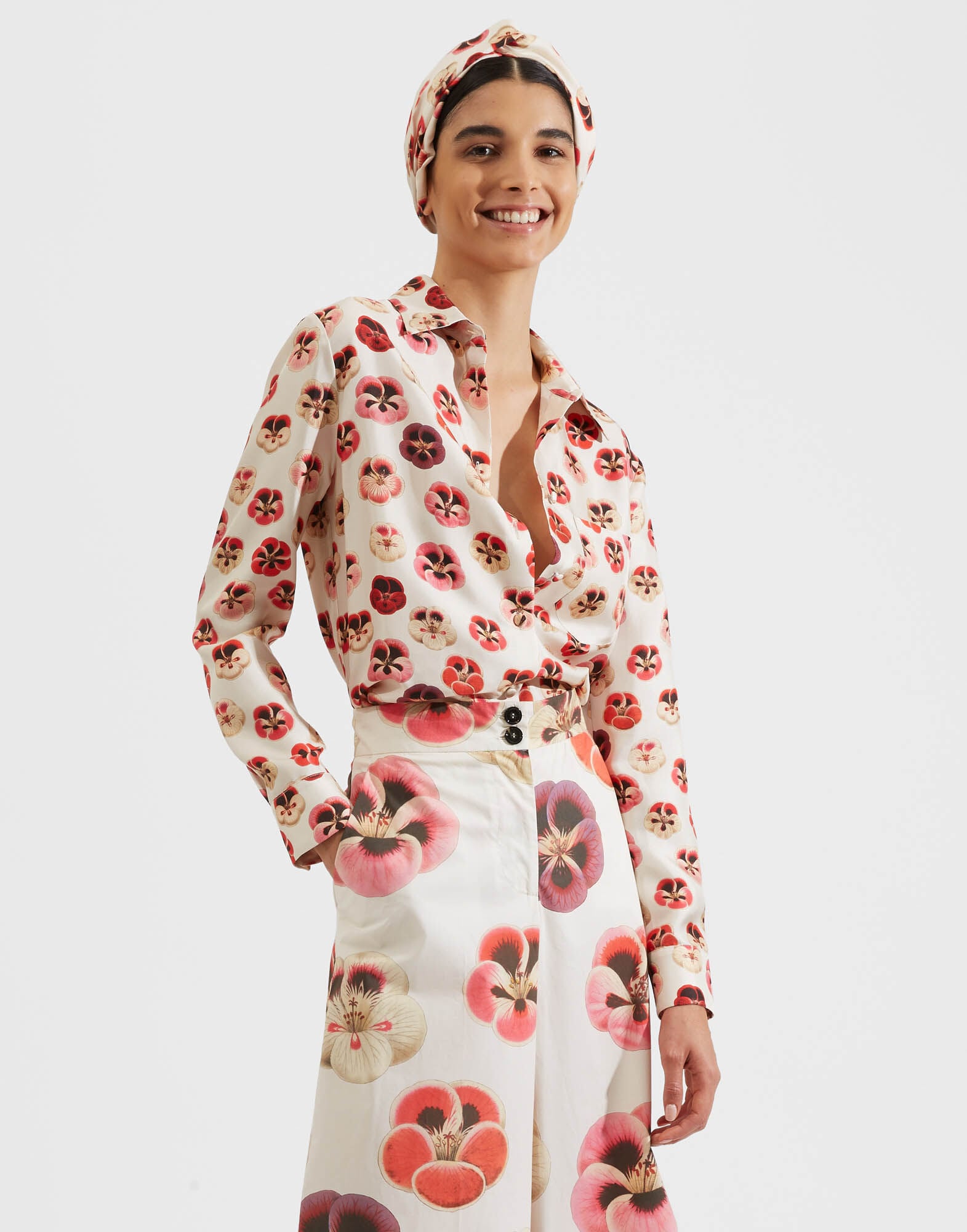 Boy Shirt La DoubleJ: Micro Pansy SHI0040SIL006