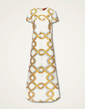 Swing Dress La DoubleJ: Tackle Gold DRE0001JCQ081