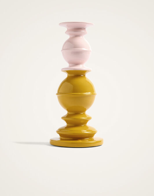 Space Pillar Candle La DoubleJ: Color Block Saffron, Light Pink, Bordeaux Space Pillar Candle La DoubleJ: Color Block Saffron, Light Pink, Bordeaux OTC0012CEW001