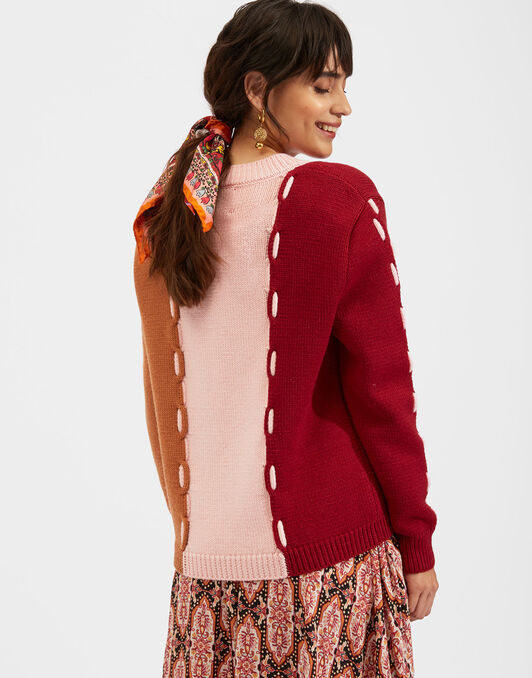 Braided Crew La DoubleJ: Pink/Camel Braided Crew La DoubleJ: Pink/Camel TOP0079KNI054