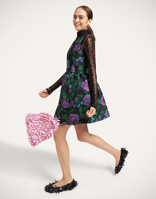 Mini Pirhouette Dress La DoubleJ: Botanical Black DRE0986JCQ144