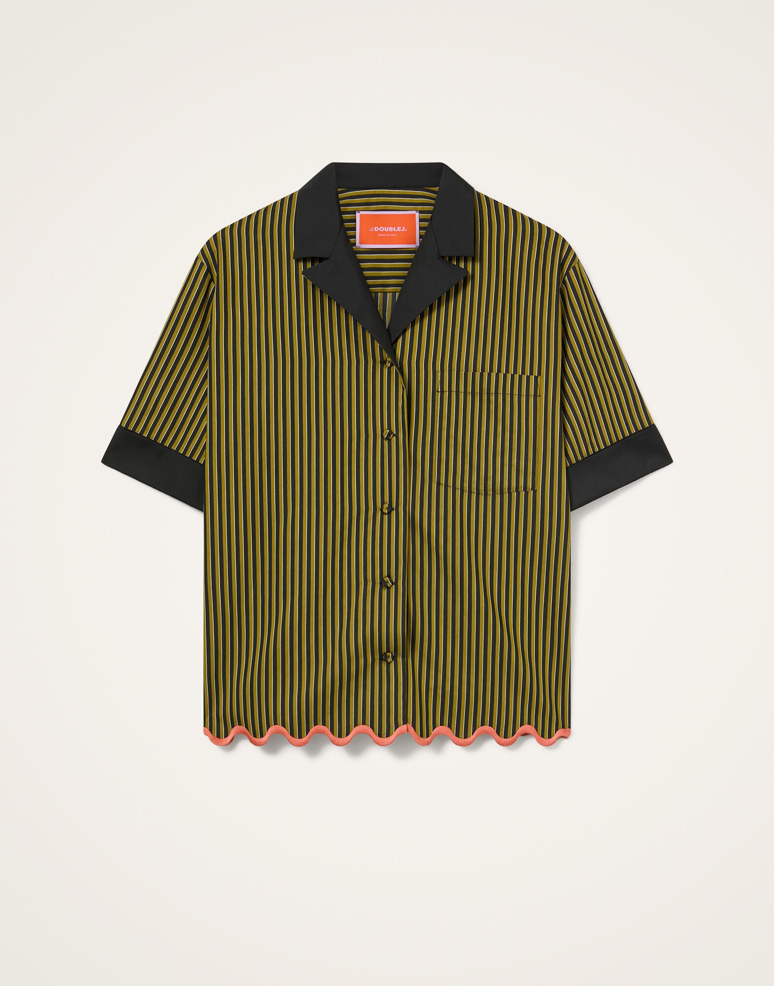 Boxy Shirt La DoubleJ: Pinstripe Green Boxy Shirt La DoubleJ: Pinstripe Green SHI0170VIS029