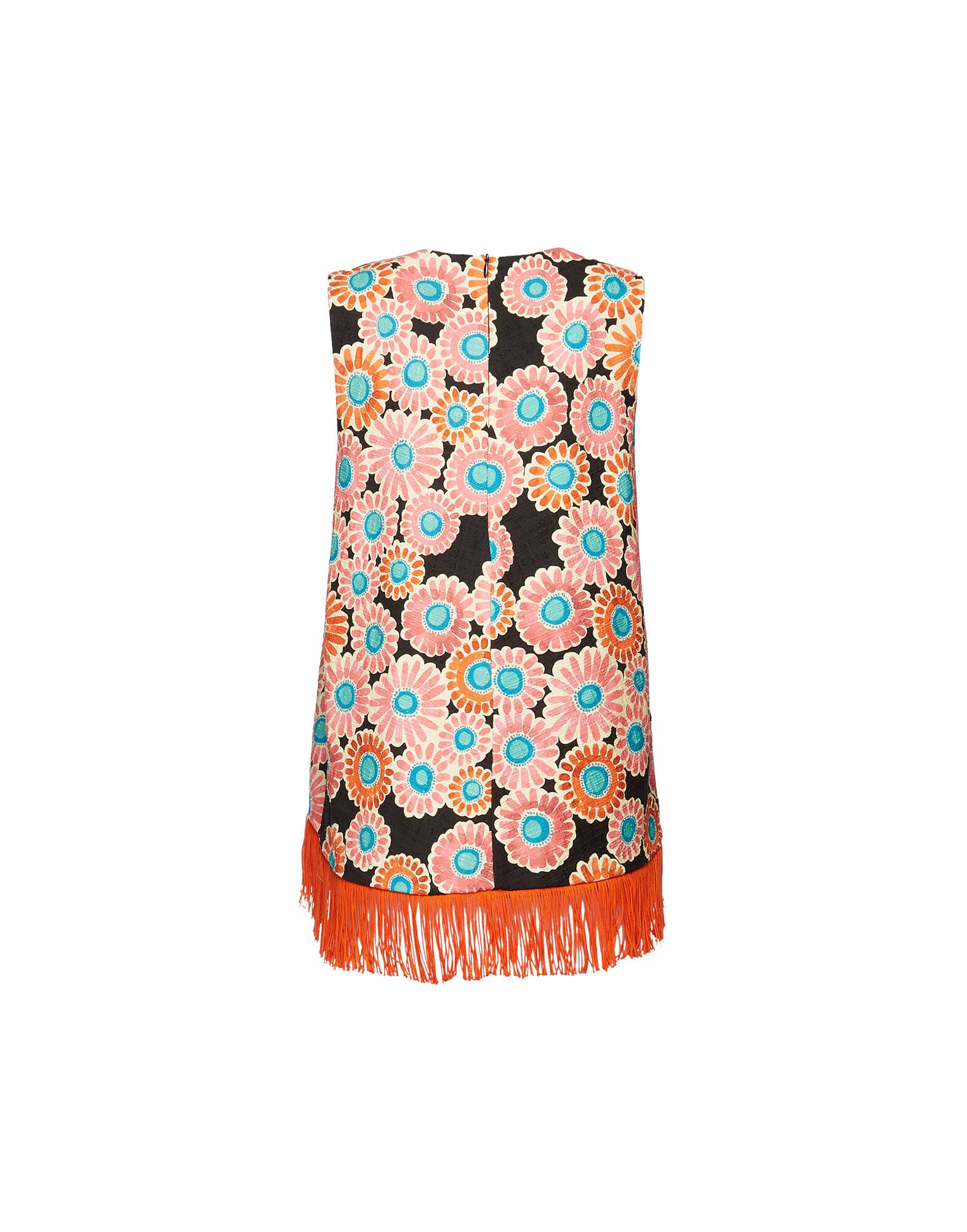 La Scala Top (With Fringes) La DoubleJ: Crazy Daisy Black TOP0062COT005