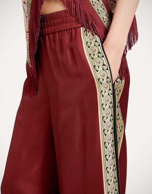 Palazzo Pants La DoubleJ: Kells Swirl Placée Burgundy Palazzo Pants La DoubleJ: Kells Swirl Placée Burgundy TRO0026SIL006