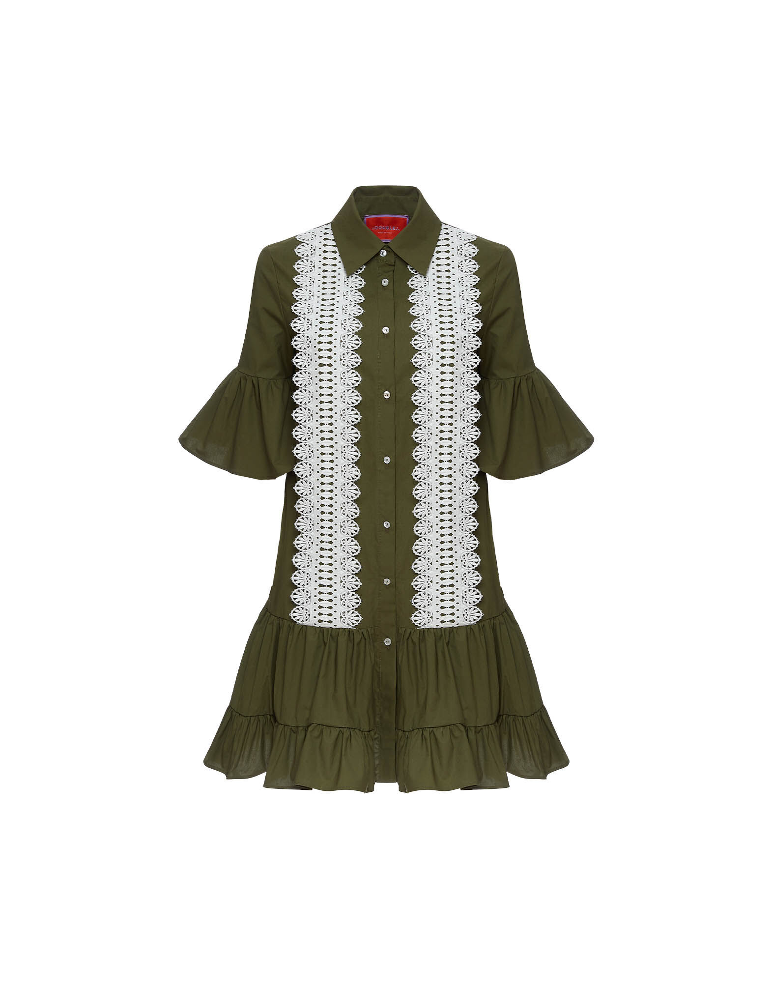 Choux Dress La DoubleJ: Solid Camouflage DRE0754COT043