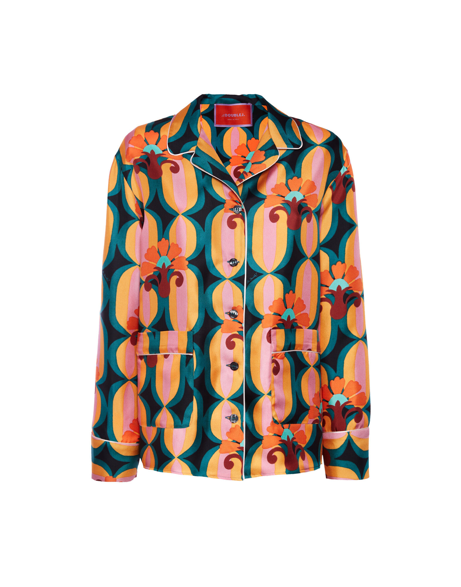 Pajama Shirt La DoubleJ: Arcturus Blue Petrol Pajama Shirt La DoubleJ: Arcturus Blue Petrol SHI0077SIL001